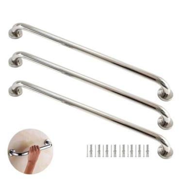 Imagem de Kit 3 Barras De Apoio Banheiro 40cm Suporte para PCD Deficiente Físico