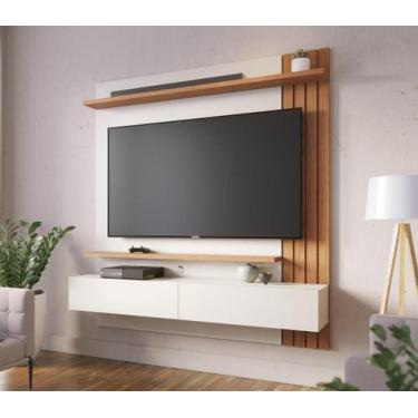 Imagem de Painel Para Tv com Bancada Suspenso Juriti 150mt com 2 Portas e 1 Prat