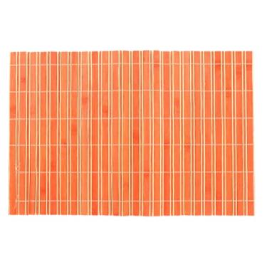 Imagem de Mimo Style Jogo Americano de Bambu Horizontal na cor Vermelho com 45cmx30cm para Mesa Cozinha Balcão Sala de Jantar - Moderno Sofisticado Sustentável Ecológico - Com Resistência Térmica, Evita Manchas