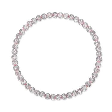 Imagem de NUKAYAI Colar de beisebol masculino com contas brilhantes de 40,6 cm/45,7 cm/50,8 cm, acessórios de beisebol de discoball inspirados em strass, colares de gotejamento para jogadores amantes de times e