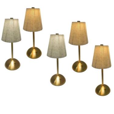 Imagem de Luminaria de Mesa LED 3 Tons Abajur Kit 5 uni Bateria Recarregavel USB