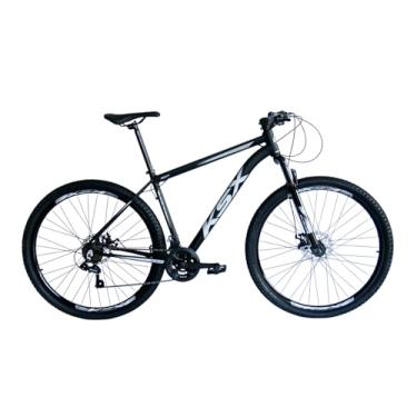 Imagem de Bicicleta Bike Aro 29 MTB Alumínio KSX SD7 24 Velocidades Câmbio ESPECIAL Cabeamento Interno Unissex (PRETA FOSCA (ADS PRATA), 17)