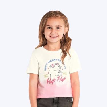 Imagem de Blusa Manga Curta Capivara Infantil Menina Brandili 26951 Natural, Nat