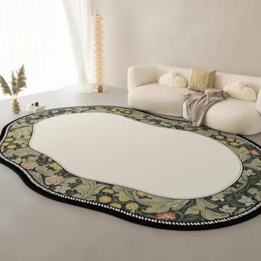 Imagem de Tapetes para quarto, formas irregulares, decoração para sala de estar, carpete grosso, felpudo, macio (180x280 cm/D)