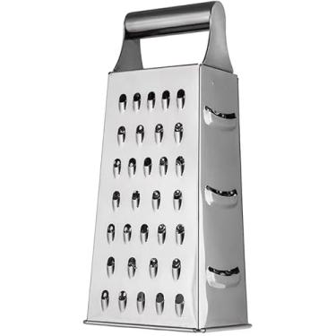 Imagem de Ralador Inox 4 Faces Multiuso 21cm Prata para Queijos, Legumes, Verduras, Frutas e Temperos
