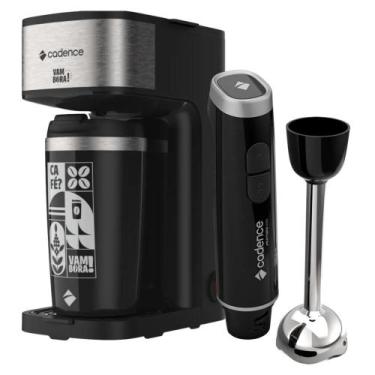 Imagem de Kit Black Cadence - Cafeteira Vambora e Mixer Inox, 110V