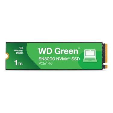 Imagem de Western Digital SSD interno WD Green SN3000 NVMe de 1 TB - Unidade de estado sólido - PCIe geração 4, M.2 2280, até 5.000 MB/s - WDS100T4G0E
