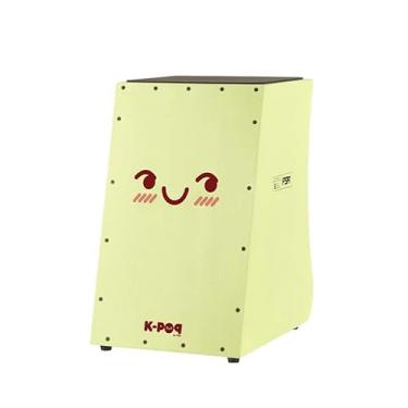 Imagem de Cajon FSA Instrumento de Percussão Profissional Feito à Mão - Graves Profundos, Som de Caixa Nítido, Madeira Brasileira, Design Ergonômico de Inclinação K-POP AMARELO