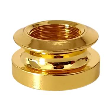 Imagem de Kokiya Captador de cauda Pin Cap Guitar Jack Botão Endpin Redondo Acessórios de metal Substituição Endpin Sockets para Baixo Guitarras Acústicas, Ouro
