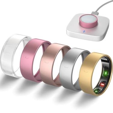 Imagem de sylacor Pacote com 5 capas de anel compatíveis com Oura Ring Gen 4/Gen 3, capa protetora de anel de TPU ultra fina resistente a arranhões para academia feminina e masculina (ouro + prata + ouro rosa +