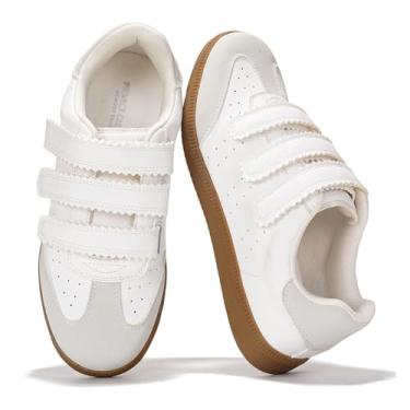 Imagem de Project Cloud Tênis feminino com cadarço para mulheres, tênis femininos modernos, espuma de memória, tênis femininos - Sapatos femininos antiderrapantes (Ysabelle), Branco, 36