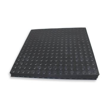 Imagem de Piso de Borracha Menco Moeda 3mm Preto 50x50cm - 10un