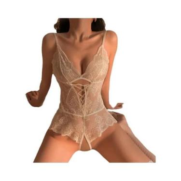 Imagem de Conjunto De Sutiã De Renda Preta Com Entrepera Aberta Para Mulheres, V