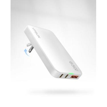 Imagem de Carregador VPSUN 65W GaN USB-C de parede com 3 portas para MacBook, iP