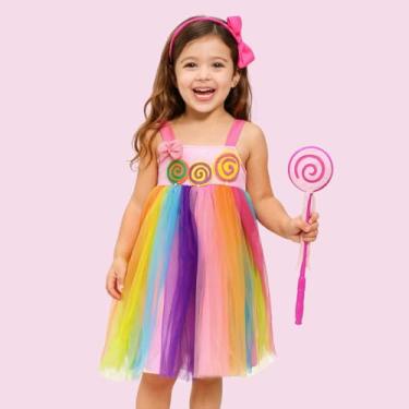 Imagem de Fantasia Infantil Menina CupCake Doces Magia Tule Halloween Dia das Crianças Festa Confeiteira Bruxinha Cosplay Travessuras (5-6)