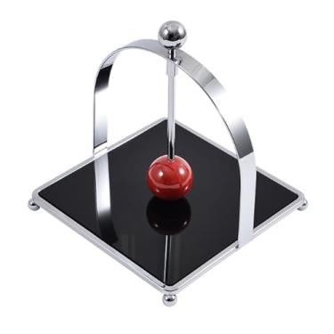 Imagem de Suporte de guardanapo quadrado para dispensador de guardanapo acrílico de metal de mesa cozinha, mesa de jantar, restaurante, café elegante decoração guardanapo rack (preto, 15 * 15 * 16,5 cm)