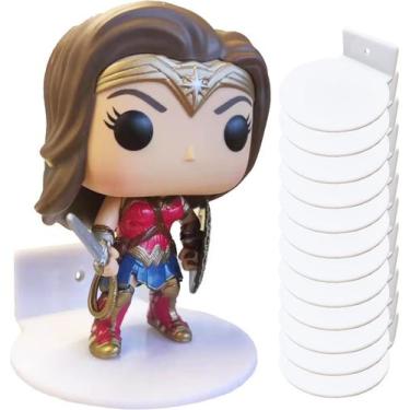 Imagem de Prateleiras de exibição Tapeera para Funko Pop em acrílico branco de 4