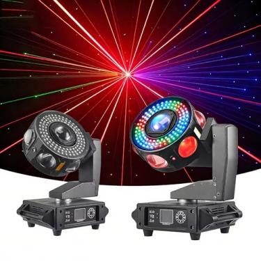 Imagem de Luz de palco com cabeça móvel 6x40W DMX DJ, modelo chave móvel, luz de palco, feixe de luz de discoteca, potência de milho, com ligação de 3 eixos, modo DMX512 com som ativo, festa de casamento