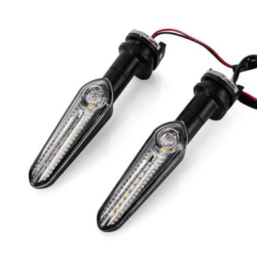Imagem de PSLER Luz de seta de motocicleta - Luz de seta de LED para seta frontal ou traseira, compatível com MT03 MT07 MT09 MT10 MT15 MT25 MT125 XSR700 XSR900, 1 par (transparente)