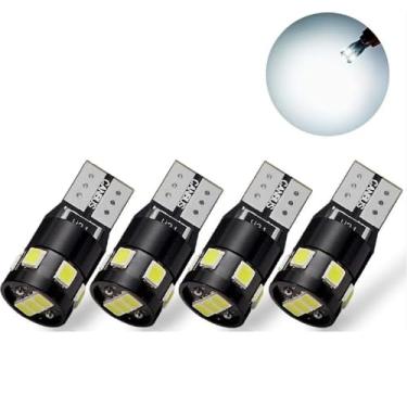 Imagem de HOCOLO 5x T10 158 Lâmpada LED W5W 2825 168 192 194 T10 Lâmpadas de Cunha 12V Branco Frio para Luzes Marcadoras Laterais Cúpula Mapa Porta Cortesia Placa de Licença 0,5W (5x T10 6-SMD Preto Alumínio)