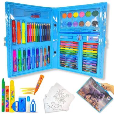 Imagem de Maleta Pintura Infantil Estojo 68 Peças | Estimula Criatividade | 3,5cm Altura | 31cm Largura