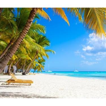 Imagem de Quadro Decorativo com Estampa Vacationsummer Holidays sunny Tropical 50 x 50 Papel 2 unidades