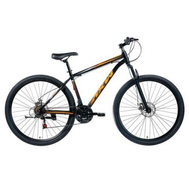 Imagem de Bicicleta AXW Aro 29 Aço Shimano com Freio a Disco e Suspensão, Laranj