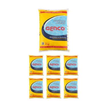 Imagem de Kit 7 Sulfato De Alumínio Decantador Clarificante 2kg Genco