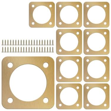Imagem de 10 peças de proteção de casa de pássaros com portal de cobre abertura de 3,8 cm de metal à prova de ferrugem proteção contra predador de casa de pássaro azul com parafuso resistente protetor de buraco