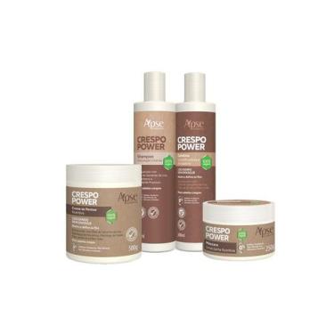 Imagem de Kit apse shampoo gelatina creme de pentear máscara crespo