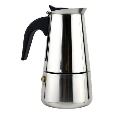 Imagem de Cafeteira Tipo Italiana Luxo Em Inox Cafe Expresso e Moka 4 Xicaras Kehome