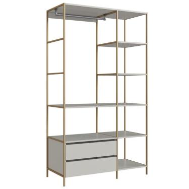 Imagem de Closet Roupeiro Industrial 02 Gvt 180 Cm P1025 Arenas Dourado PP