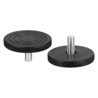 Imagem de DTGN M8 x 17 x 50 mm (DxLxOD) Pés niveladores deslizantes para móveis - Pacote com 10 - Bom para móveis - Niveladores de móveis com rosca ajustável - Preto