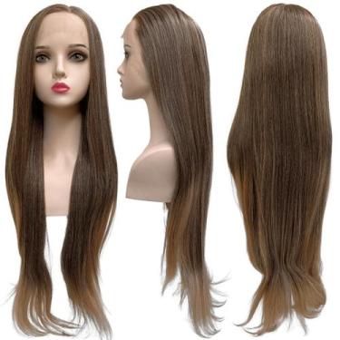 Imagem de Peruca front lace HD orgânica futura loiro escuro T6A/18 - LIONSWIG