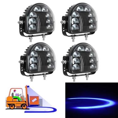 Imagem de [Pacote com 4] Luzes LED Fuguang para empilhadeira de arco azul, luzes de aviso de segurança para armazém, 10 V-100 V (pacote com 4)