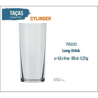 Imagem de 12 Copos Cylinder 320Ml - Tubo Long Drink