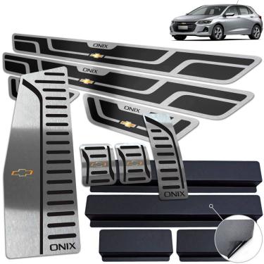 Imagem de Descanso Pedaleira Manual Soleira Chevrolet Onix 2020 Preto