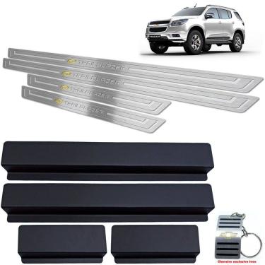 Imagem de Soleiras Aço Inox Chevrolet Trailblazer Prata Baixo Relevo