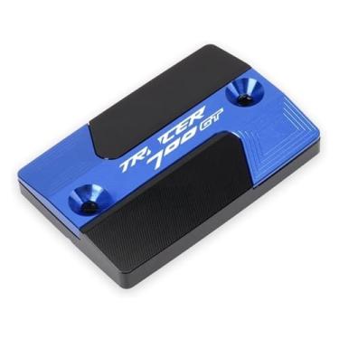 Imagem de Tampa do tanque de fluido do reservatório de freio dianteiro CNC para motocicletas compatível com Y&AMAHA MT-09 Tracer 900GT MT-07 Tracer 700GT MT07 MT09 (Blue-Tracer 700GT)
