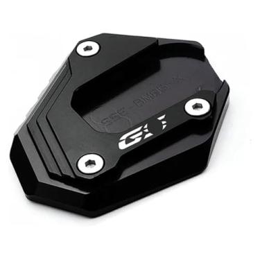 Imagem de Válvula de pneu para motocicleta Suporte lateral CNC Suporte Ampliador Pad compatível com F850GS F750GS F 750 850 GS Adventure 2018-2021 2022 (Stand Pad-preto)