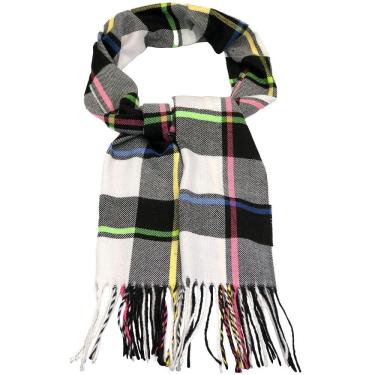 Imagem de Cachecol Xadrez Cinza E Preto