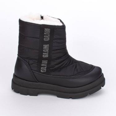 Imagem de Coturno Infantil Kidy Trendy Comfy Preto Com Pelinho