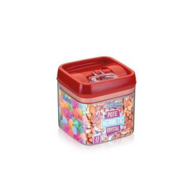 Imagem de Pote Hermético Cristal Quadrado 1,1 Litros Injeplastec