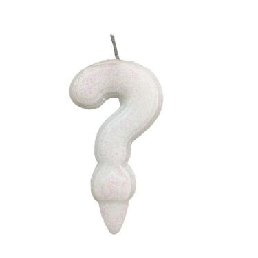 Imagem de Vela De Aniversário Branca Glitter