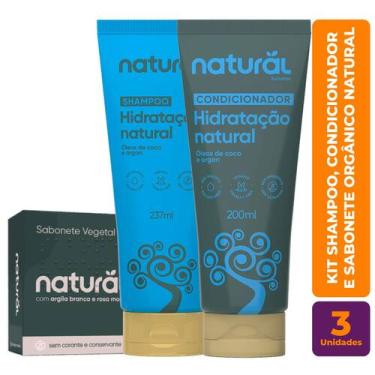 Imagem de Kit Sabonete Argila Branca & Rosa Mosqueta, Shampoo e Condicionador Na