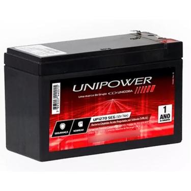 Imagem de Bateria Selada 12V 7Ah para Central de Alarme e Nobreak - UP1270SEG - 