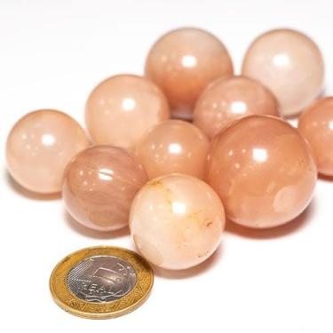 Imagem de 05 Mini Bola de Quartzo Goiaba Esfera Natural 30 a 40mm - Atacado - Cr