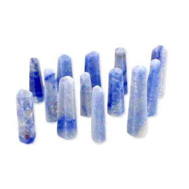 Imagem de Mini Pontinha de Quartzo Azul Natural - Pedra Extra 25 a 35mm - Atacad