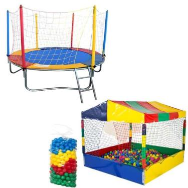 Imagem de Cama Elástica Pula Pula 2,30m Premium Piscina de Bolinhas 1,50m 500 Bo