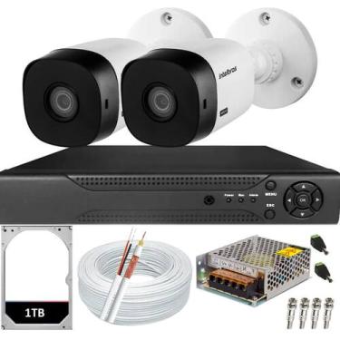 Imagem de Kit 2 Câmeras Intelbras Vhl 1220b Full Hd Dvr 4ch Hd 1TB